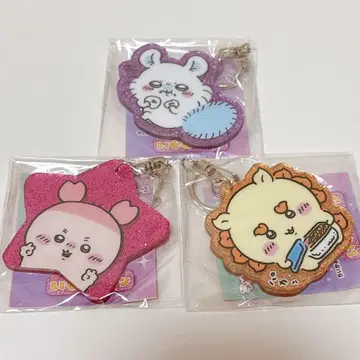 치이카와 (먼작귀) 모몽가 카니짱 시사 라메 아크릴 키링 2 3개 세트