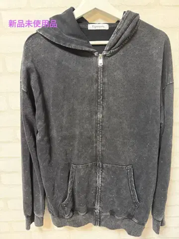 Figments 다크 그레이 집업 후드티 xL