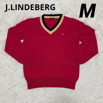 J.LINDEBERG 골프웨어 니트 스웨터 M 풀오버 핑크