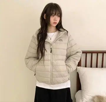 amood 후드 다운 자켓 그레이 프리 사이즈