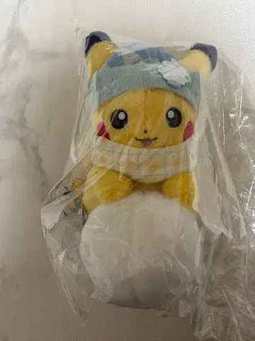 포켓몬 피카츄 눈놀이 봉제 인형 눈사람 눈사람