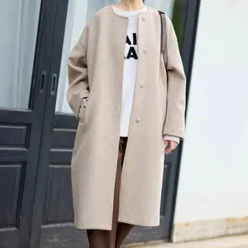 새상품 JOURNAL STANDARD 슈퍼140 비버 노카라 코트