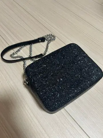 다이애나 글리터 숄더백 블랙 파티백
