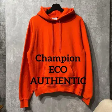 Champion ECO AUTHENTIC 오렌지 후드티 속기모