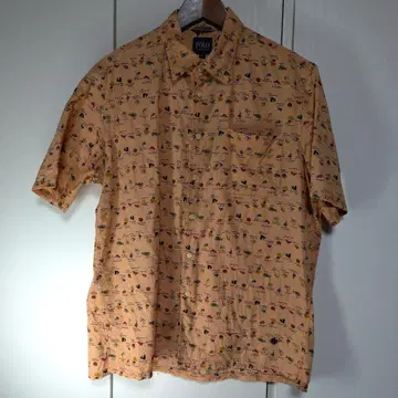 해양 생물 프린트 반팔 셔츠