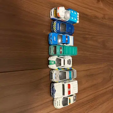 미니카 세트 8대 순찰차 구급차 버스