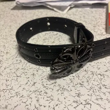 블랙 장식 버클 벨트