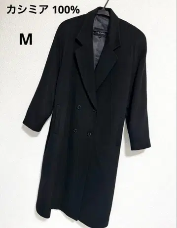 새상품급 고급 nigelle 캐시미어 더블 브레스트 롱 코트 블랙 M