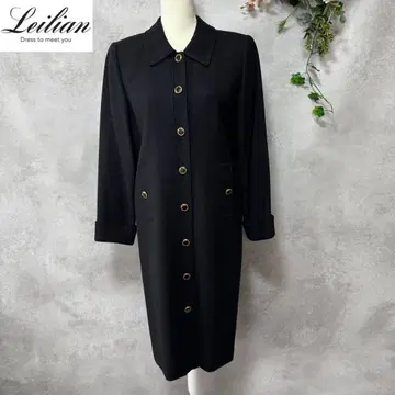 레리안 롱 코트 울 골드 버튼 포멀 블랙