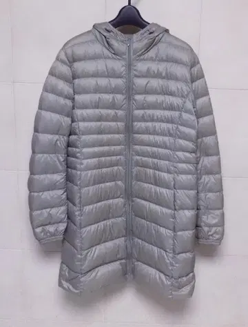 유니클로 울트라 라이트 다운 코트 L 다크 베이지