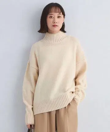 새상품급 그린 라벨 릴랙싱 컬러 네프 터틀넥 니트