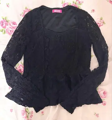 MA*RS 전체 레이스 긴팔 상의