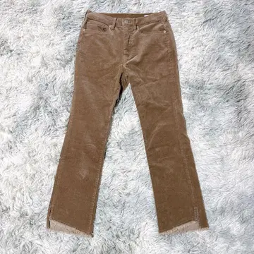 INED 이네드 5 코듀로이 플레어 팬츠 브라운 프린지