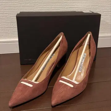 PELLICO 브라운 스웨이드 하이힐