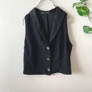[ ZARA ] 베스트 실버 버튼 블랙