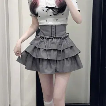 허니뮤우 티어드 프릴 스커트 F