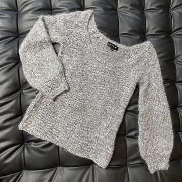 JILL STUART 라메 믹스 그레이 니트 스웨터 M