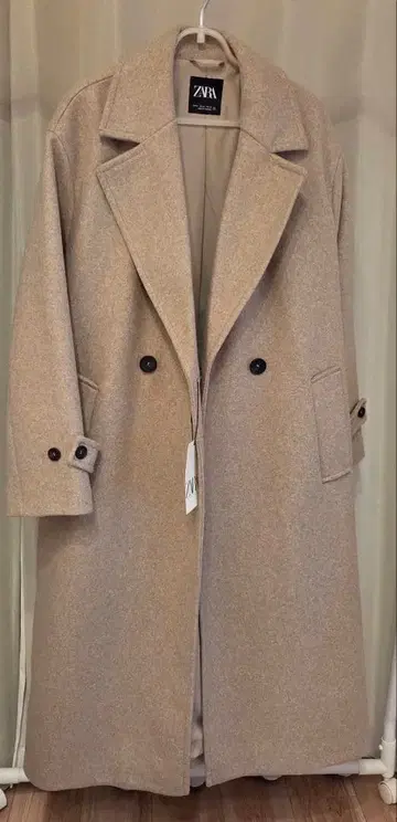 ZARA 체스터 코트 롱 코트 베이지