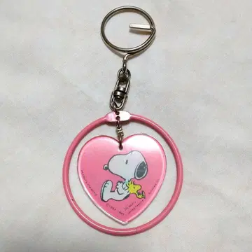 스누피 우드스탁 하트형 키링 쇼와 레트로 80s