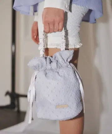 MIRO AMURETTE 도트 튤 핸드백 블루