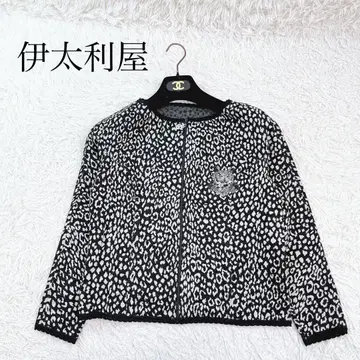 이타리야 후드티 레오파드 라메 레오파드 무늬 풀 집업 후드티