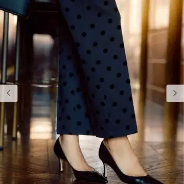 [ IEDIT ] 펠리시모 M 플로키 도트 프린트 테이퍼드 팬츠