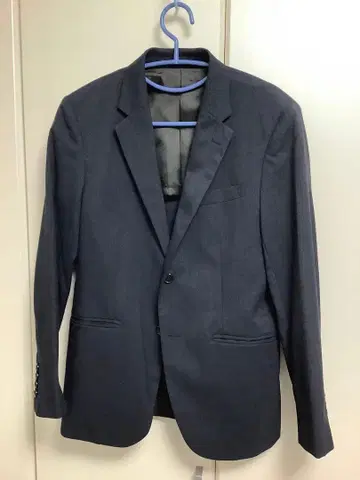 GU 네이비 테일러드 자켓 S 사이즈 글렌체크