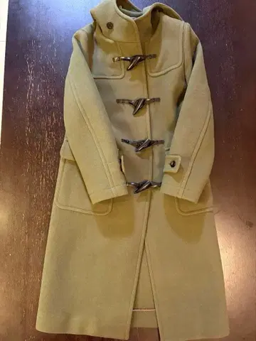 투모로우랜드 맥피 롱 더플 코트 울 100% 카키