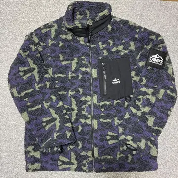 CAMP7 플리스 자켓 보라색 그린 카모플라쥬