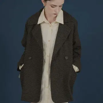 Mili affinity 체크 테일러드 자켓