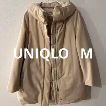 유니클로 베이지 다운 자켓 M