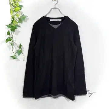 SCHLUSSEL 슈리셀 V넥 니트(L) 긴팔 스웨터 블랙