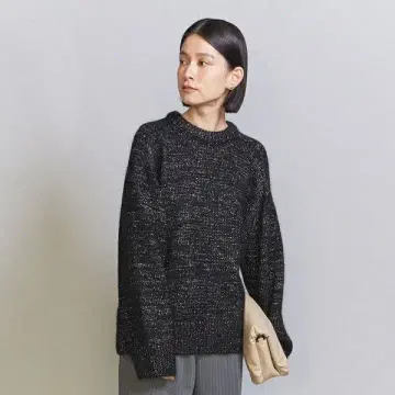 BEAUTY&YOUTH 뷰티&유스 모헤어 블렌드 라메 니트 풀오버
