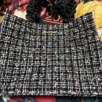 메종 드 플뢰르 트위드 스퀘어 토트백 M