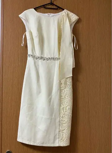 JEWELS 아이보리 레이스 타이트 드레스 S