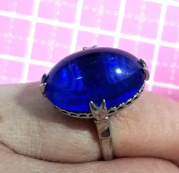 반지 파랗고 커다란 스톤 5호 사이즈