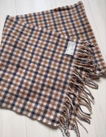 아쿠아 스큐텀 캐시미어 체크 머플러