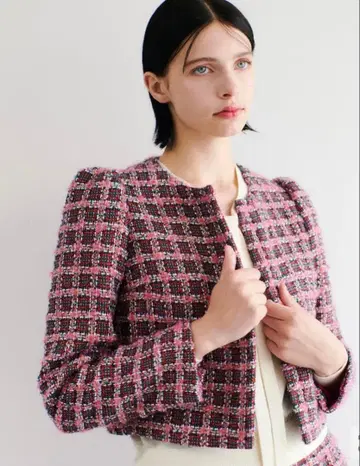 택 포함 새상품 LOULOU WILLOUGHBY 완판 트위드 숏 자켓 M