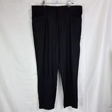 슬랙스 팬츠 블랙 블랙 루즈핏 풀렝스 무지 남성용 출퇴근