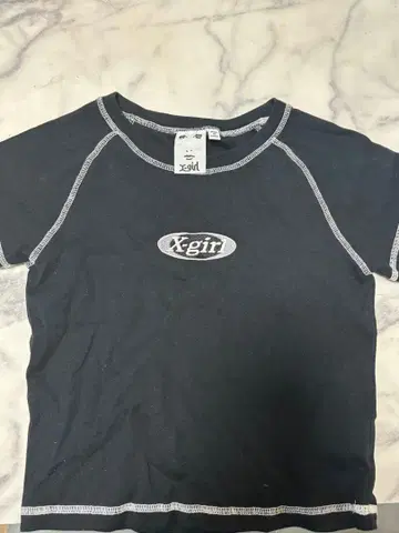 Xgirl 반팔 T셔츠 크롭 기장