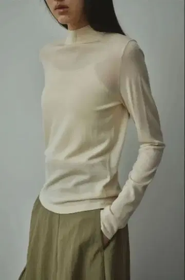 STYLEMIXER 백 스트링 워셔블 니트 니트 터틀