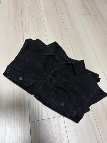 중고 UNIQLO 데님 자켓 다크 그레이 M