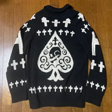 스맥 엔지니어 스컬 니트 가디건 L 루드 갤러리 백래쉬