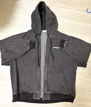 saturduer 풀 집업 후드티 다크 그레이