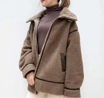 REAL STYLE 파이핑 보아 플라이트 자켓