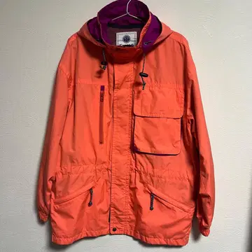 90s 타잔 살몬 핑크 마운틴 후드티 미즈노제 좋은 배색