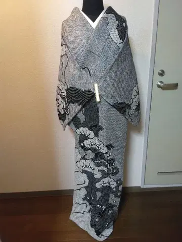 호몬기 블랙과 화이트의 기하학 패턴