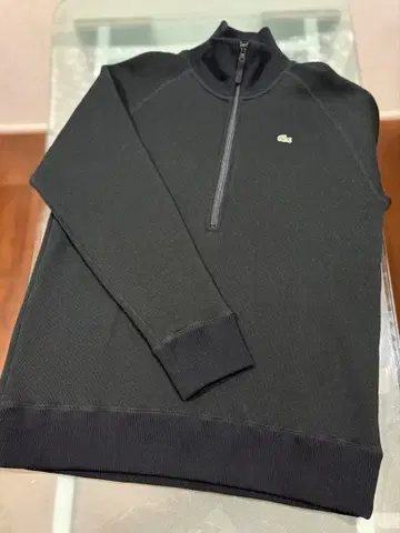 Lacoste 하프 지퍼 블랙 스웨터 XL