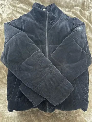 alo 코듀로이 블랙 다운 자켓 S/P