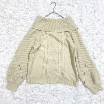 세포크라프트 cepo craft 케이블 니트 아이보리 루즈핏